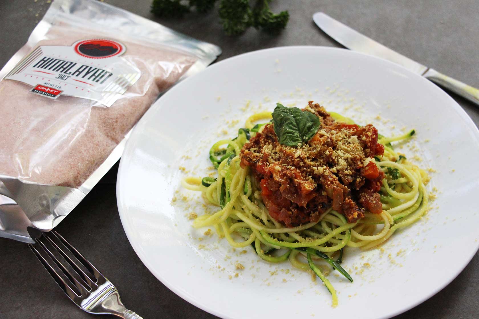 Paleo-Friendly Zucchini Noodles Recipe with Homemade Bison Marinara